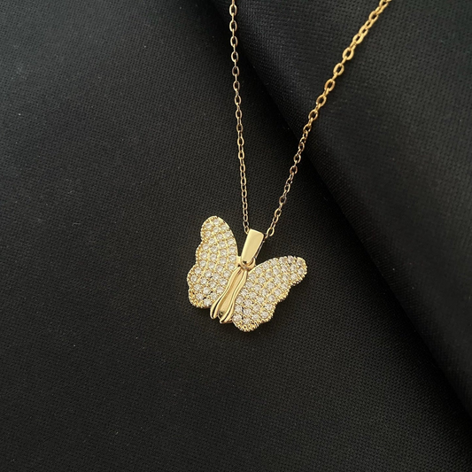Butterfly Necklace Female Pendant Titanium Steel